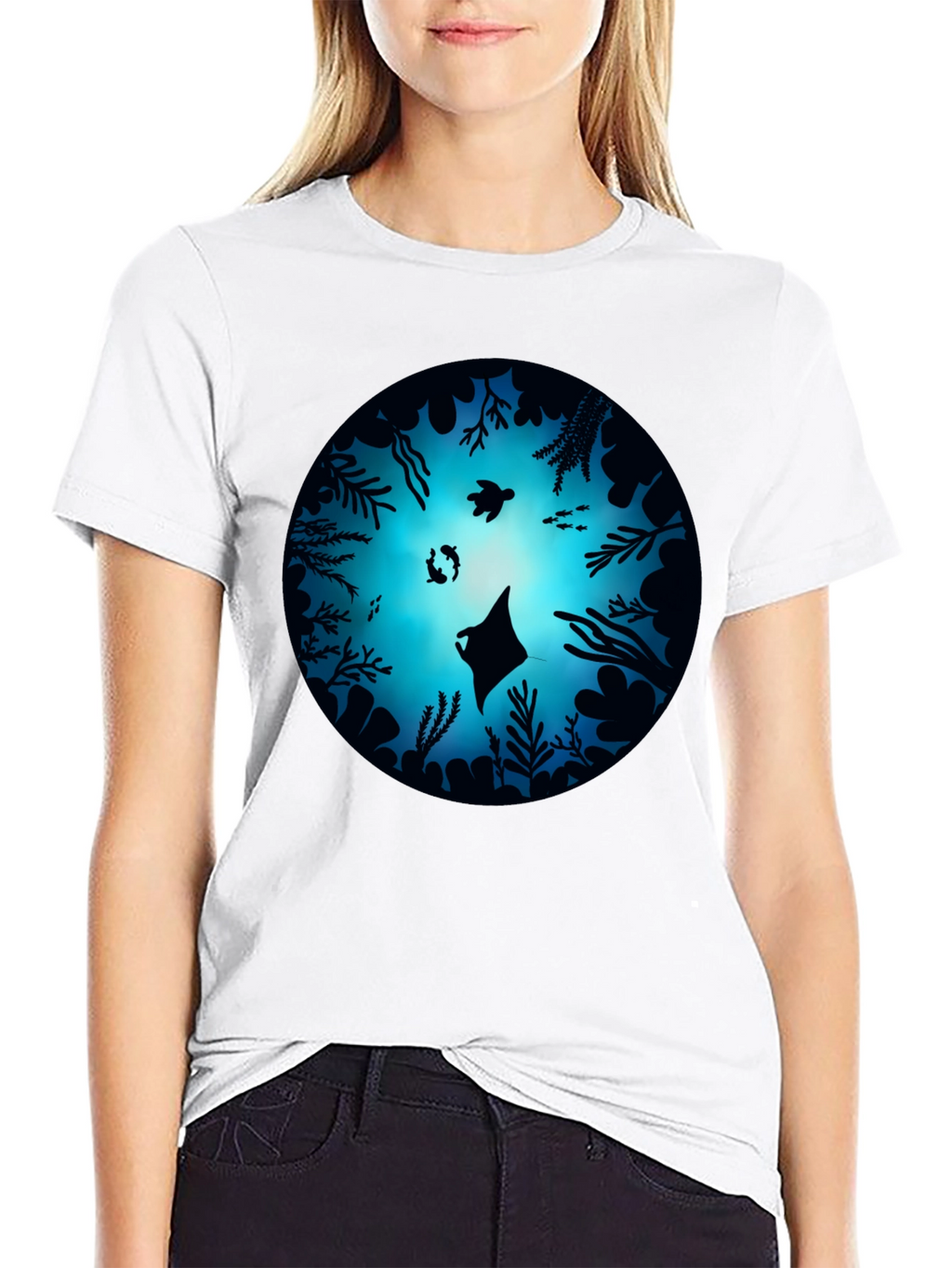 Ocean Depths Graphic Black T-Shirt