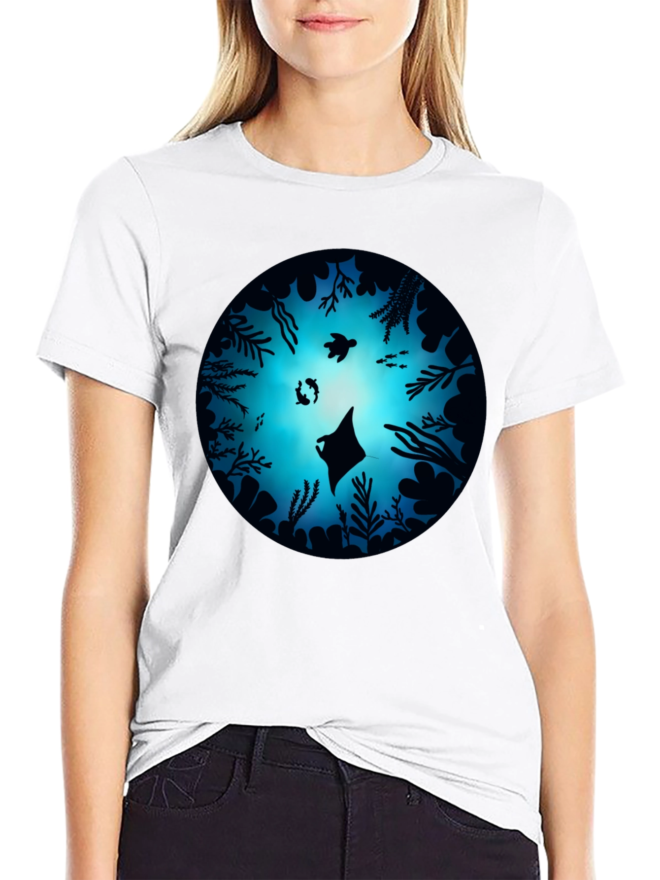 Ocean Depths Graphic Black T-Shirt