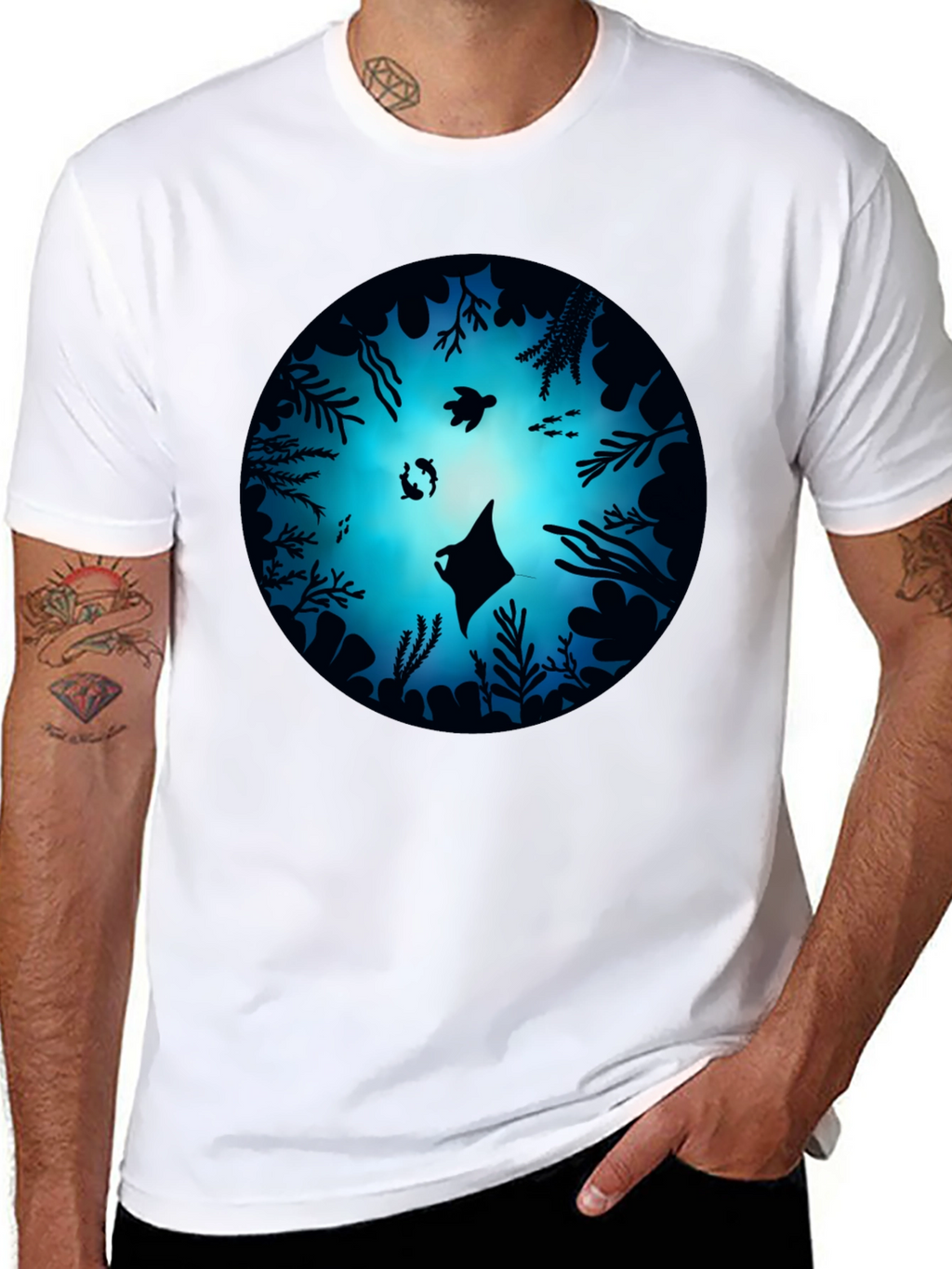 Ocean Depths Graphic Black T-Shirt