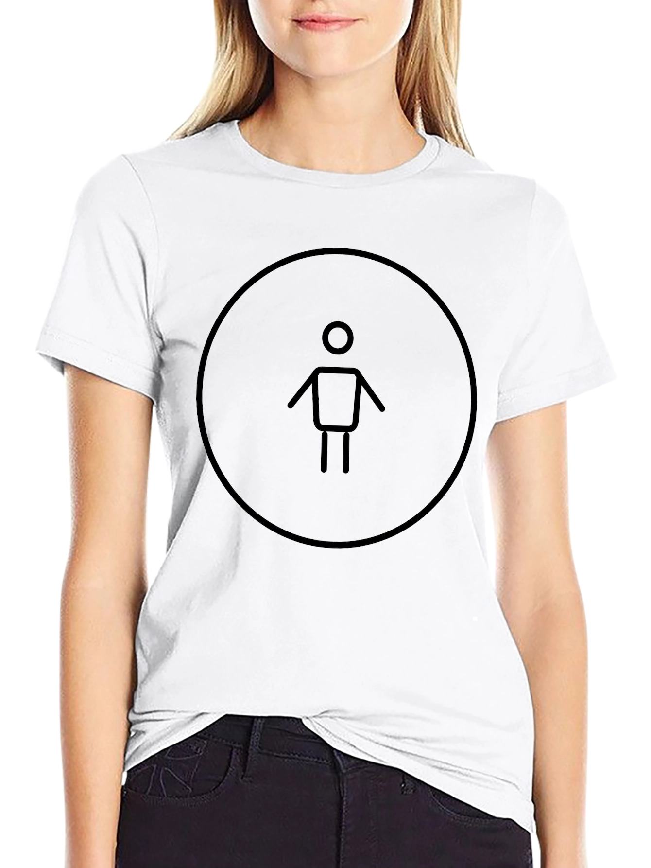 Minimalist Man Graphic Tee - Black