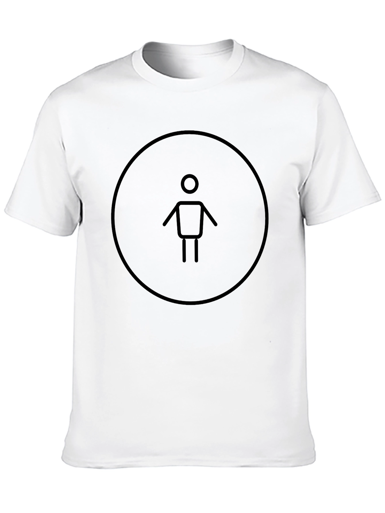 Minimalist Man Graphic Tee - Black