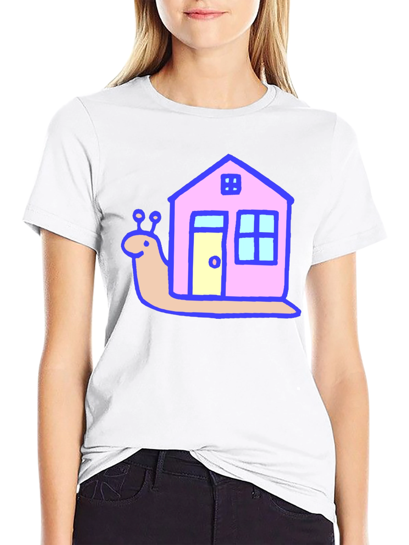 Snail House Graphic Print Tee