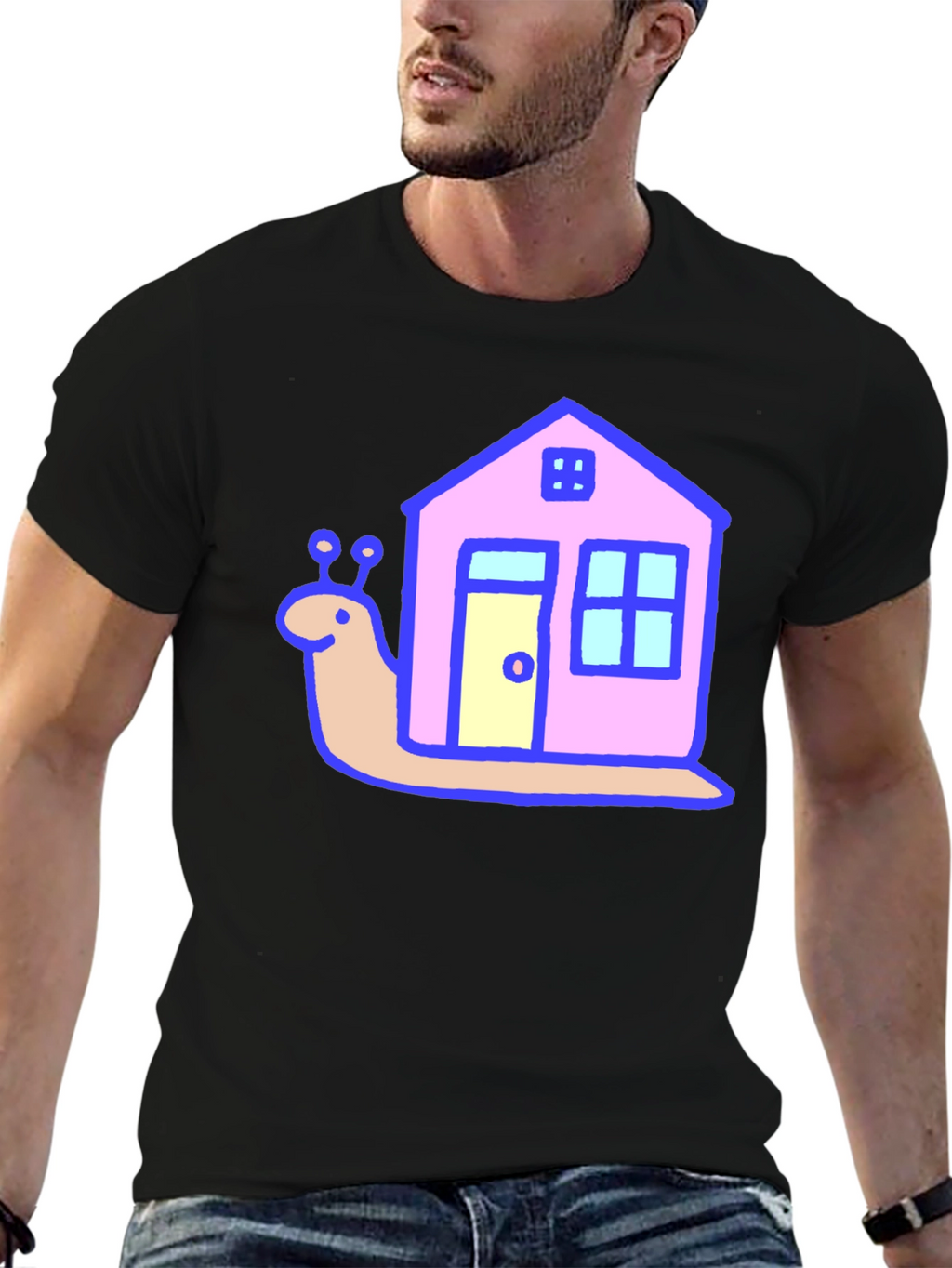 Snail House Graphic Print Tee