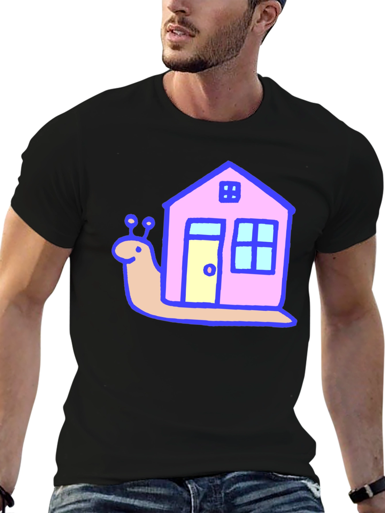 Snail House Graphic Print Tee