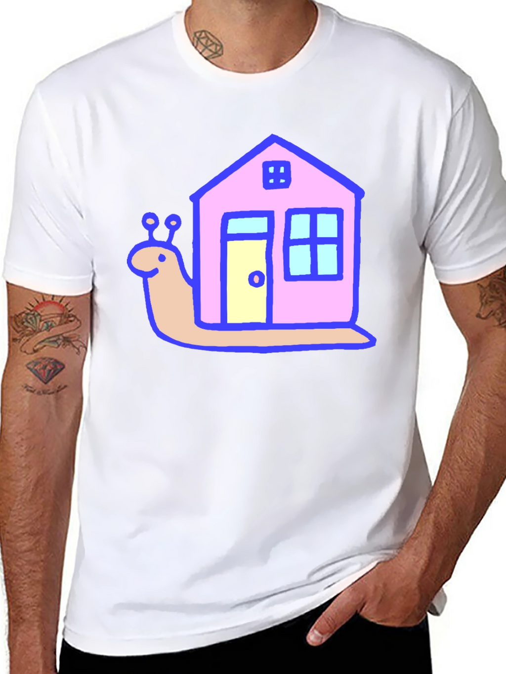 Snail House Graphic Print Tee