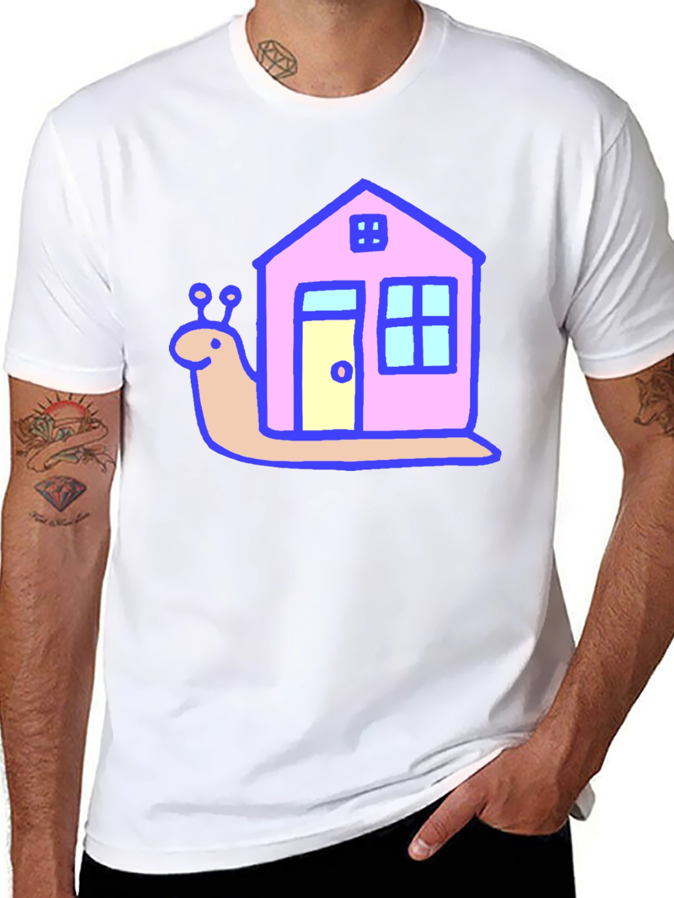 Snail House Graphic Print Tee