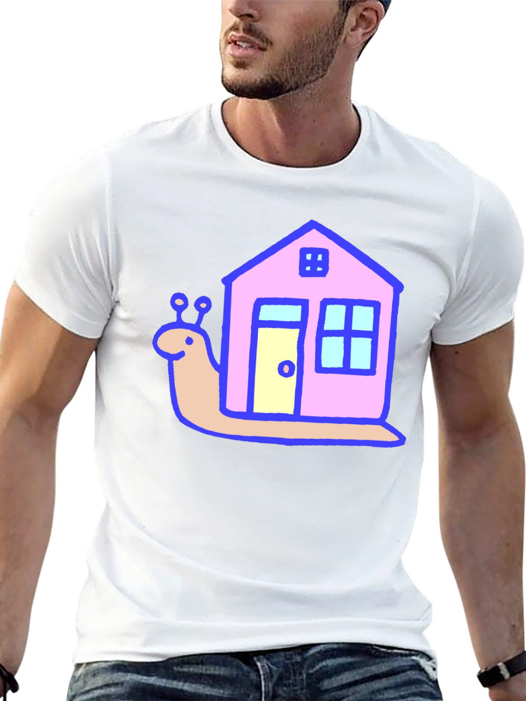 Snail House Graphic Print Tee