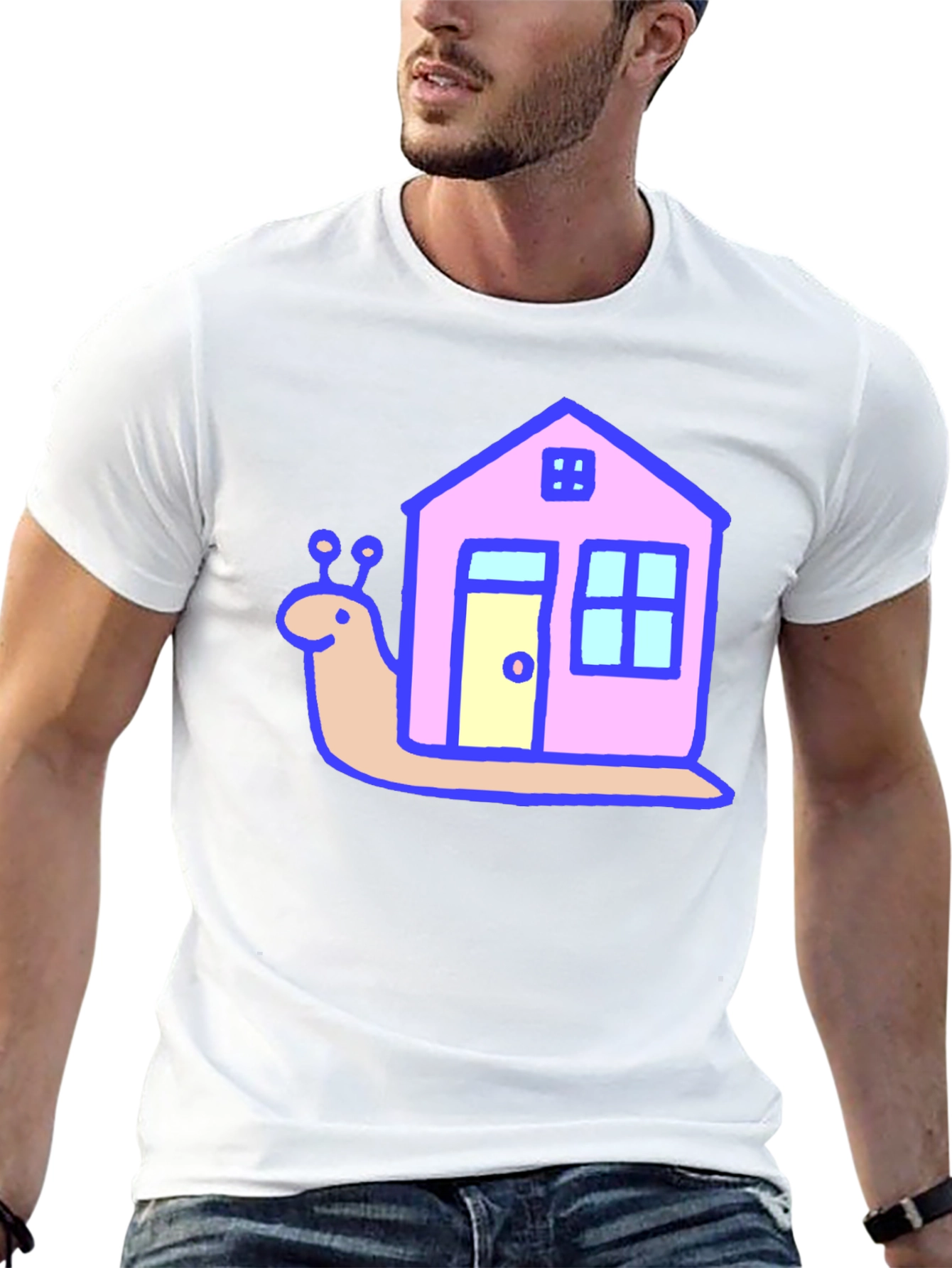 Snail House Graphic Print Tee