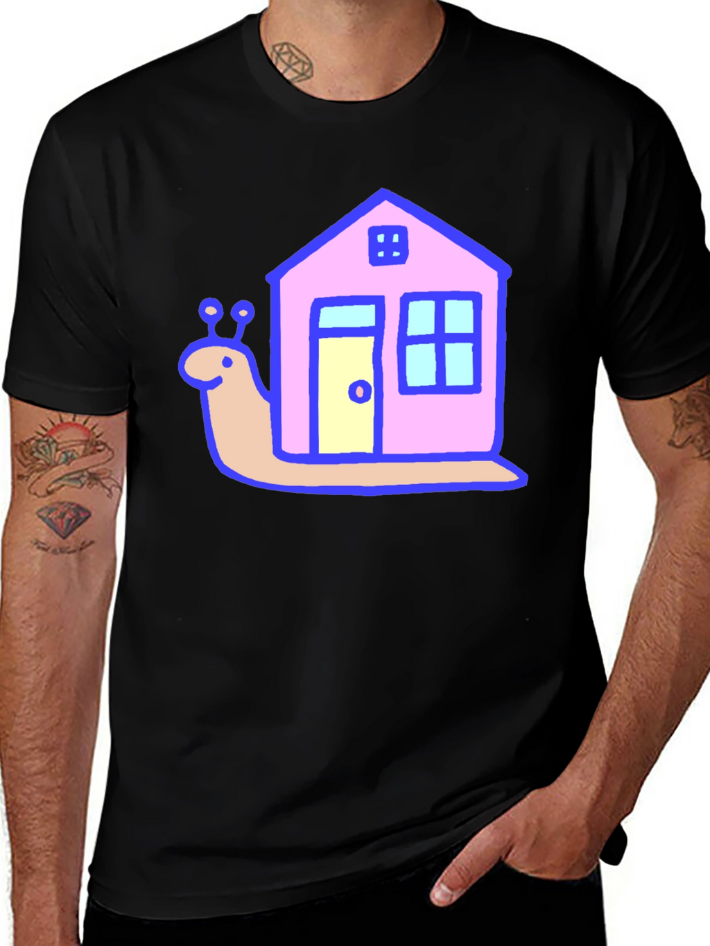 Snail House Graphic Print Tee