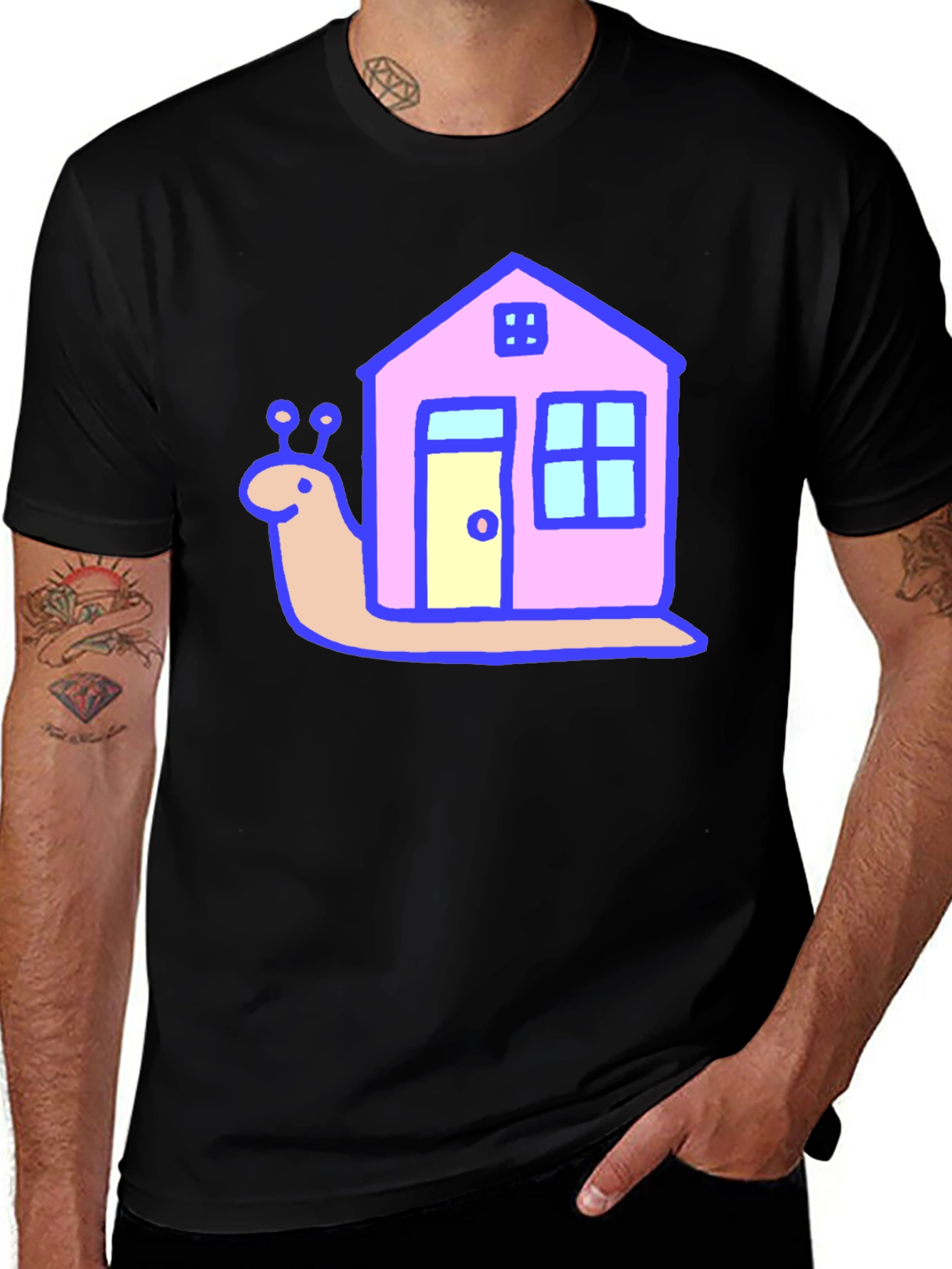 Snail House Graphic Print Tee