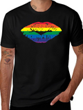 Rainbow Lips Graphic T-Shirt - Pride Apparel