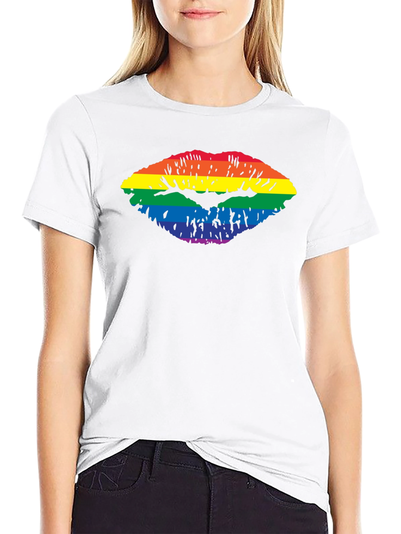 Rainbow Lips Graphic T-Shirt - Pride Apparel