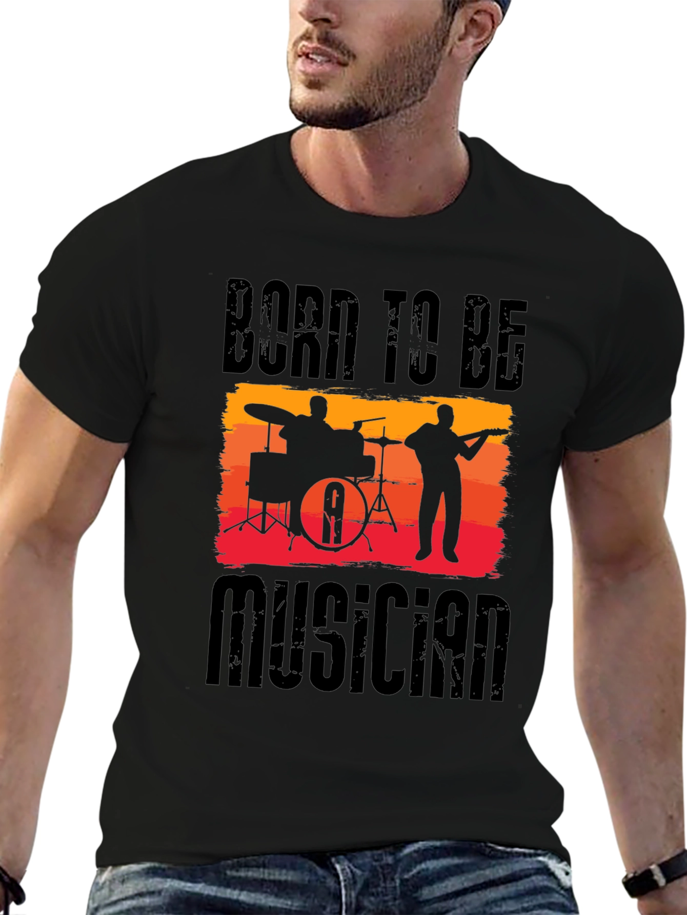 Born to be Musician Black T-Shirt