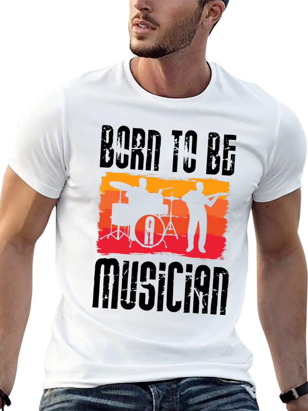 Born to be Musician Black T-Shirt