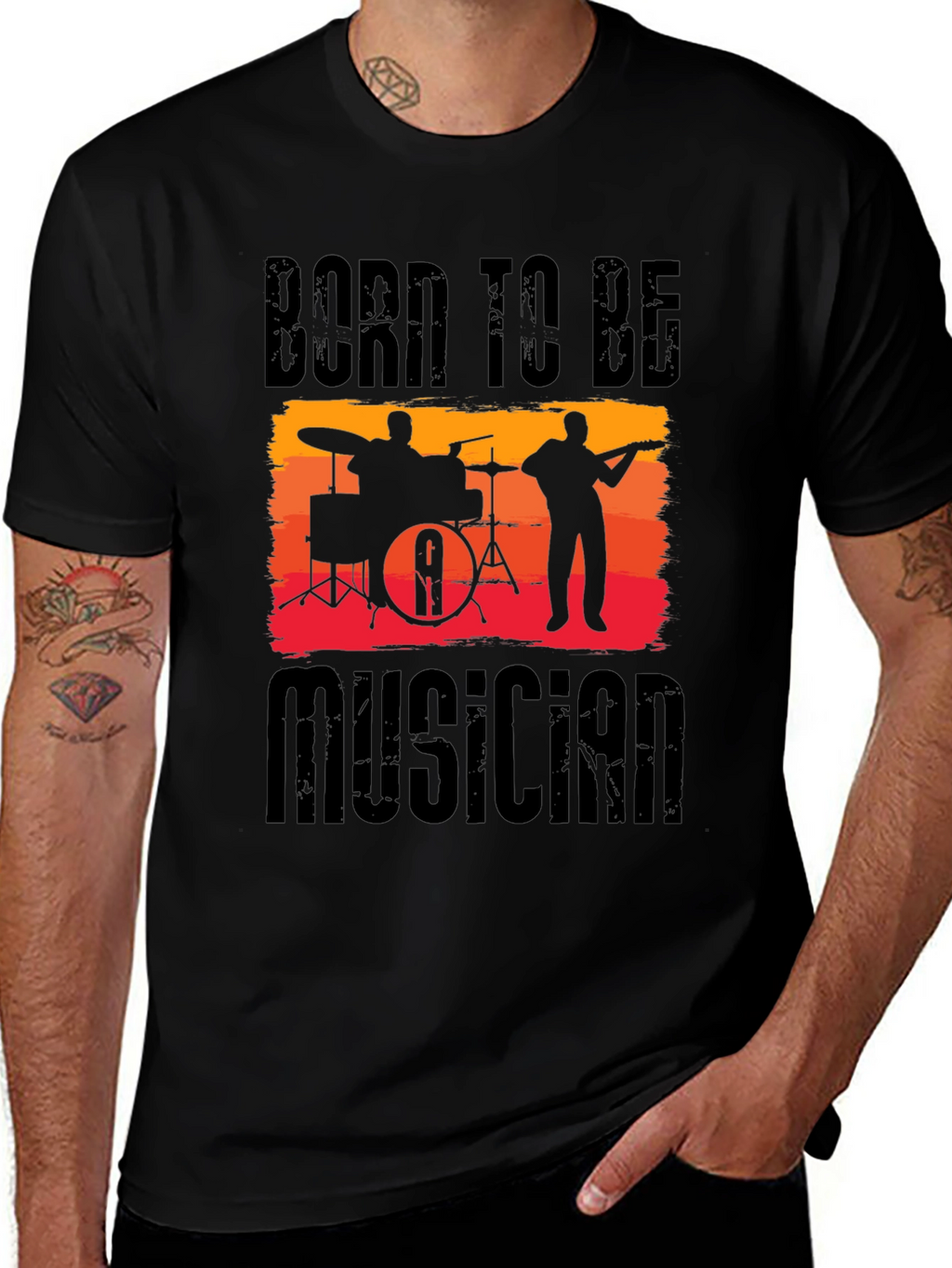 Born to be Musician Black T-Shirt