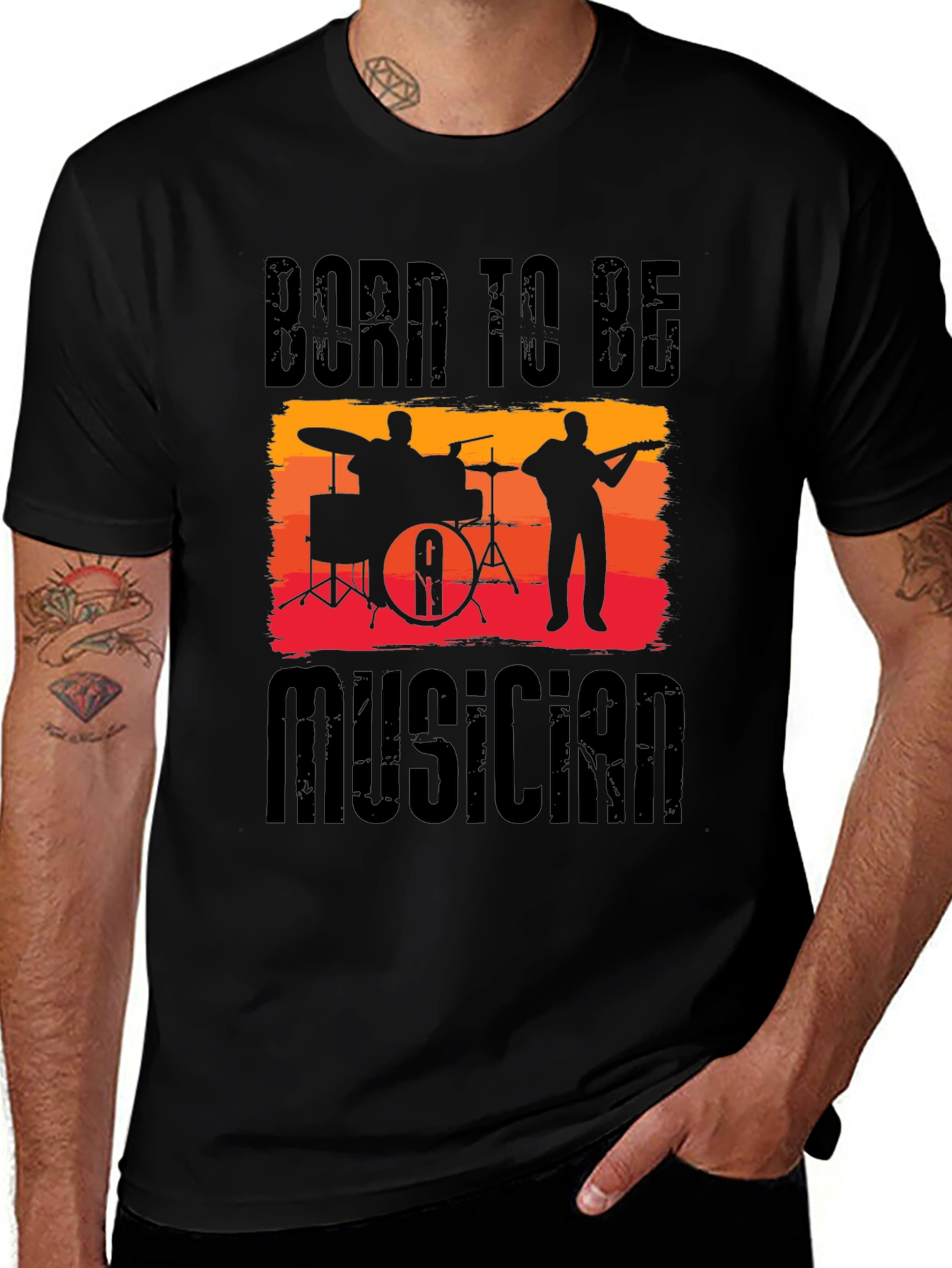 Born to be Musician Black T-Shirt