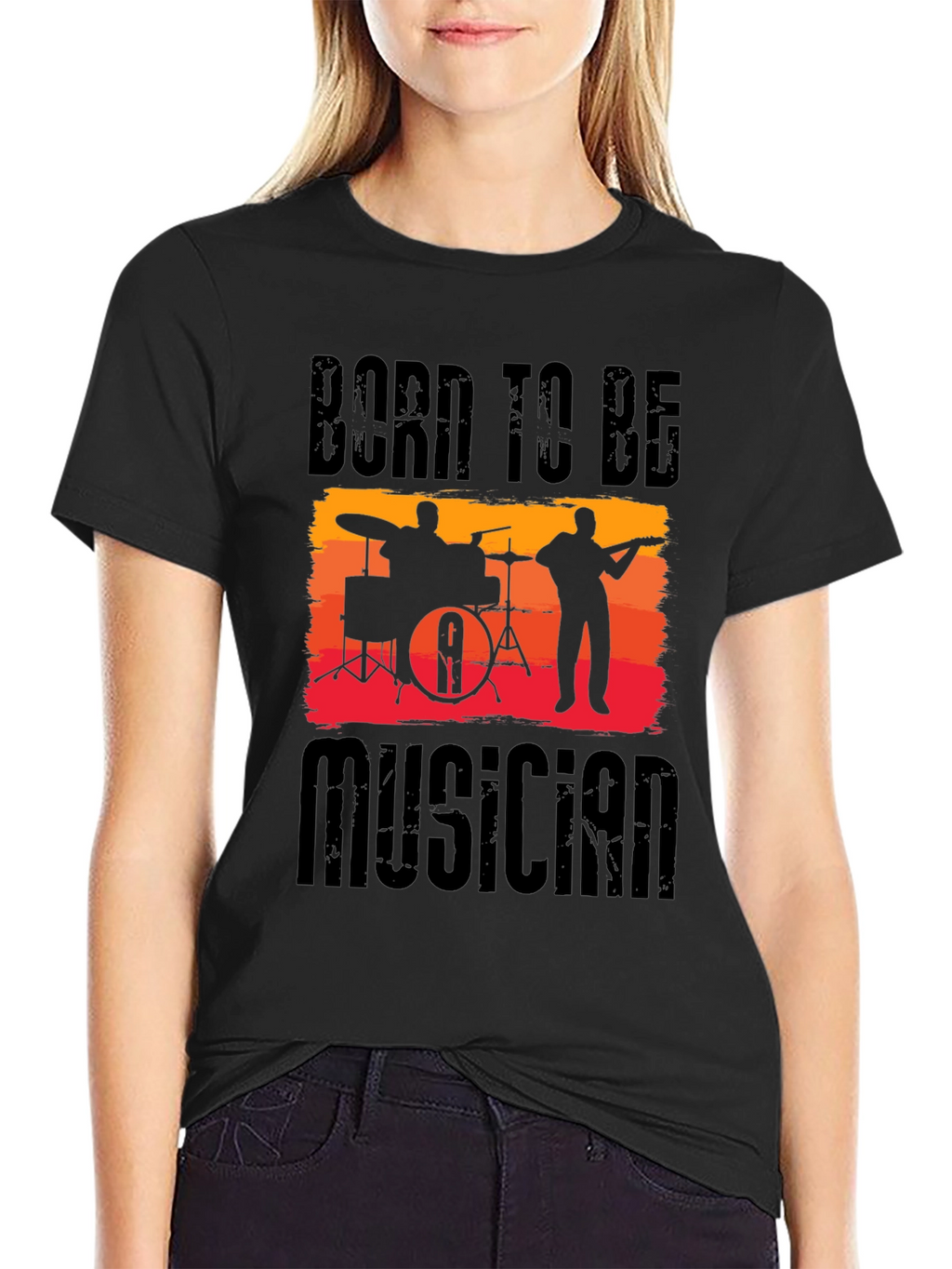 Born to be Musician Black T-Shirt