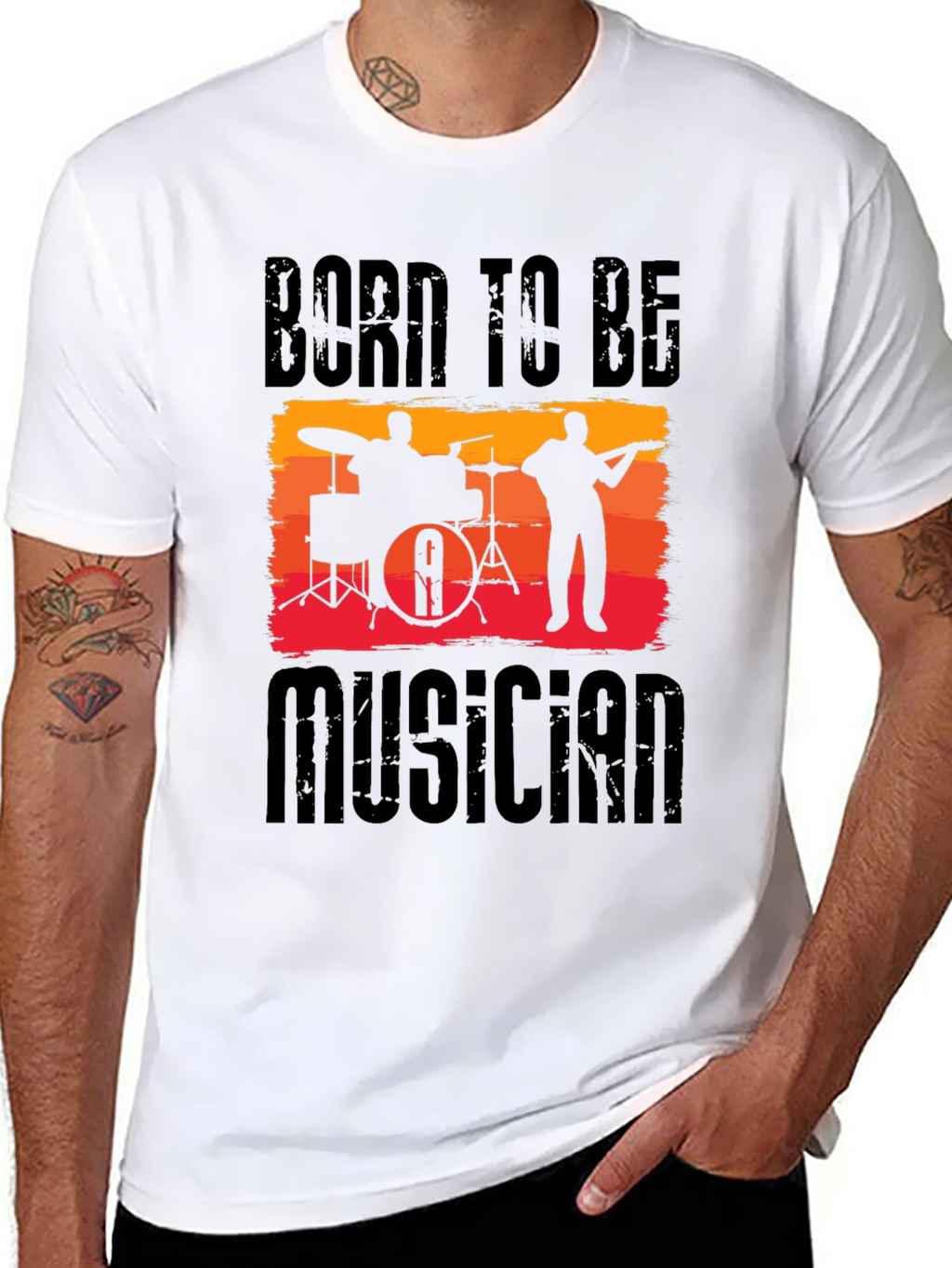 Born to be Musician Black T-Shirt