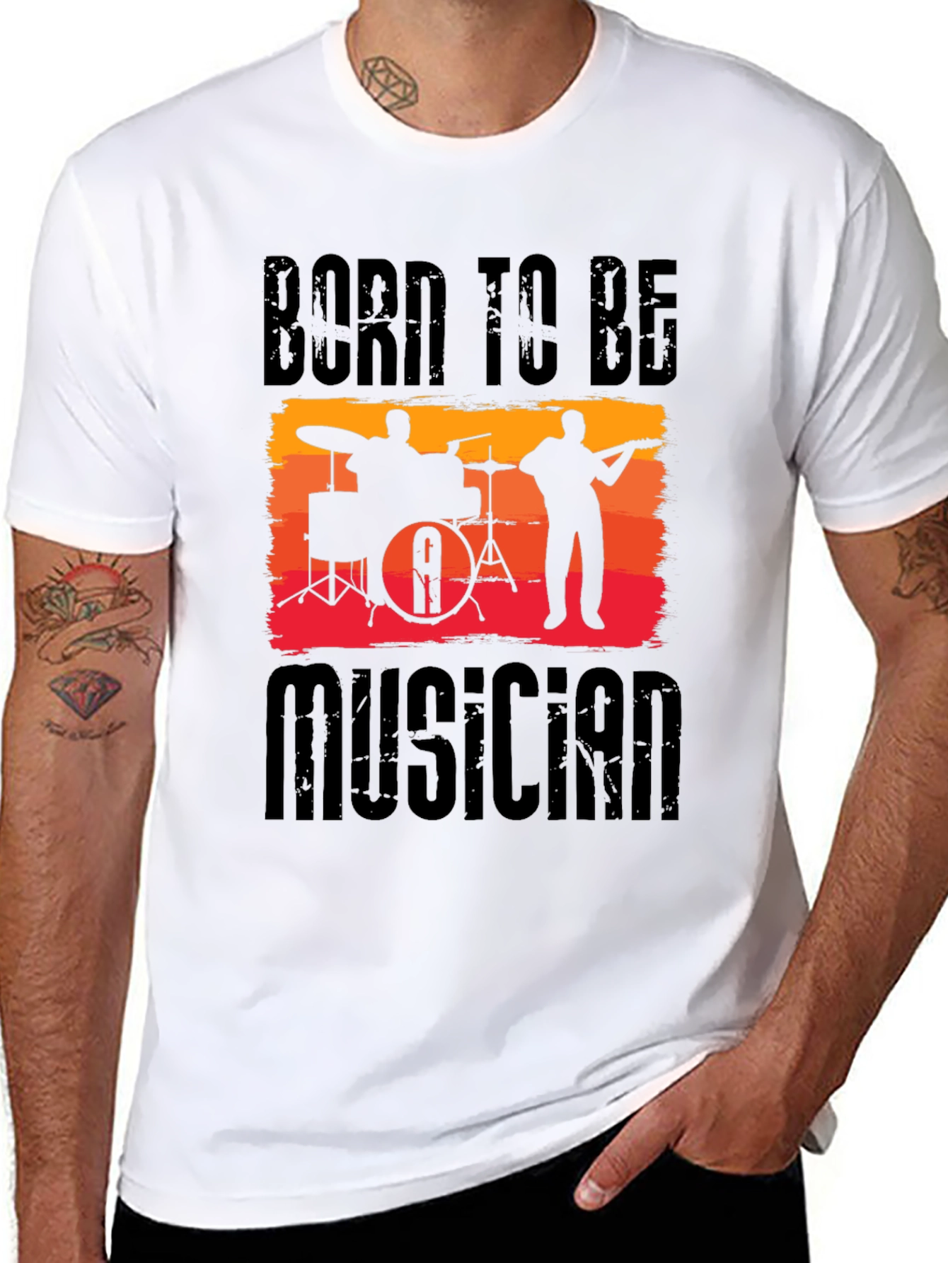 Born to be Musician Black T-Shirt