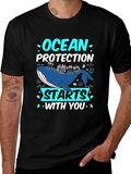 Ocean Protection Starts With You Whale Graphic Tee