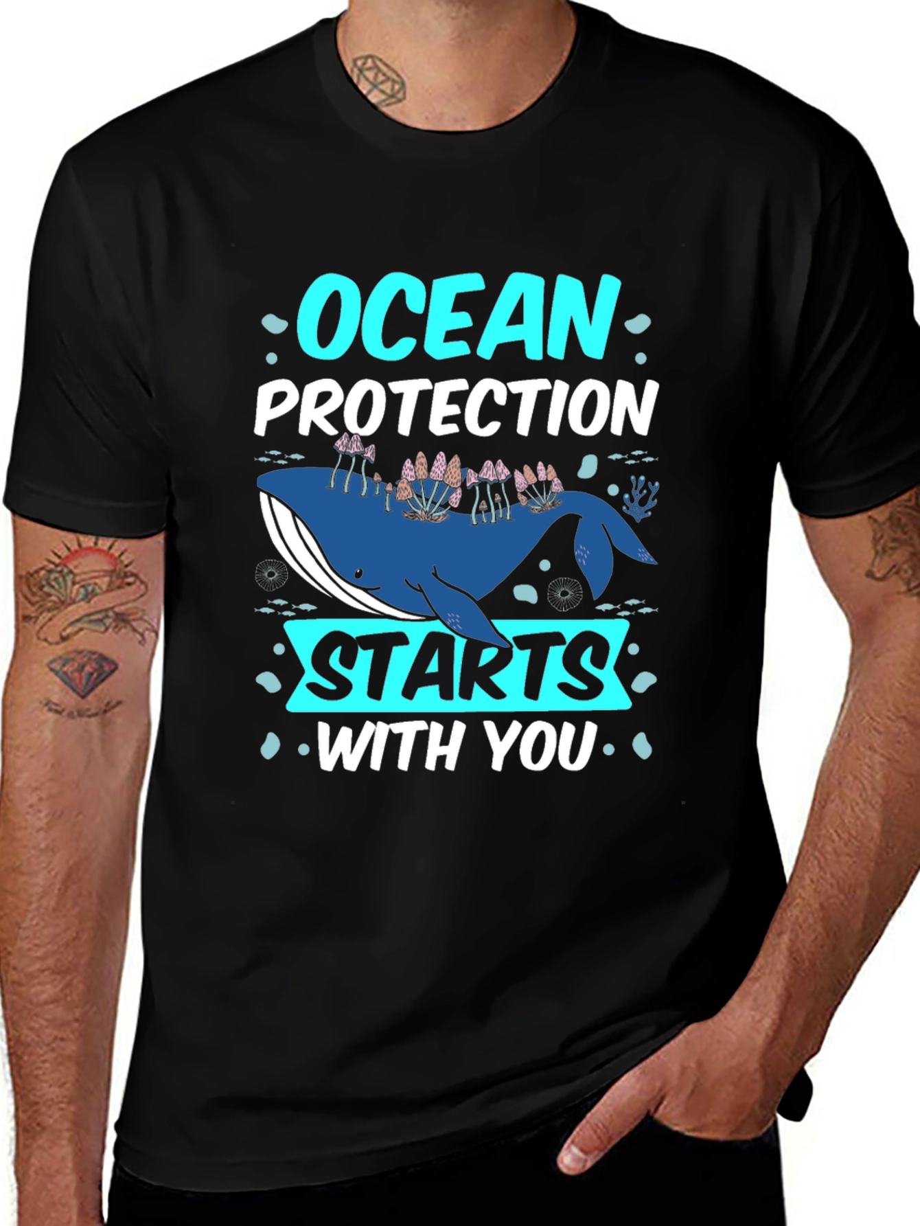 Ocean Protection Starts With You Whale Graphic Tee