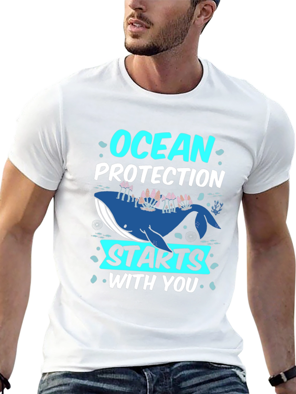 Ocean Protection Starts With You Whale Graphic Tee