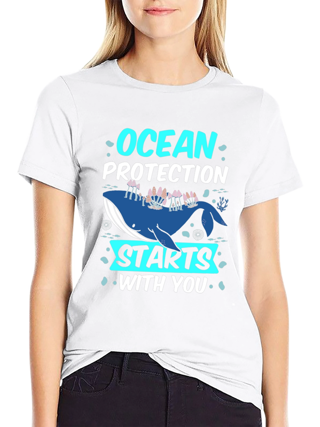 Ocean Protection Starts With You Whale Graphic Tee