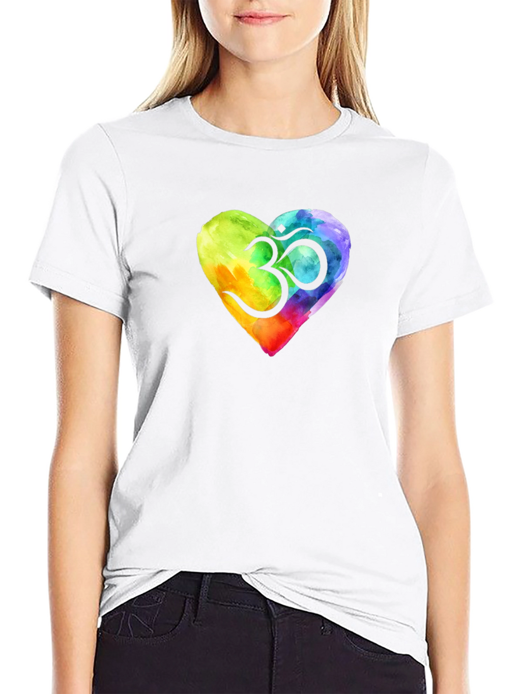 Om Heart Watercolor T-Shirt