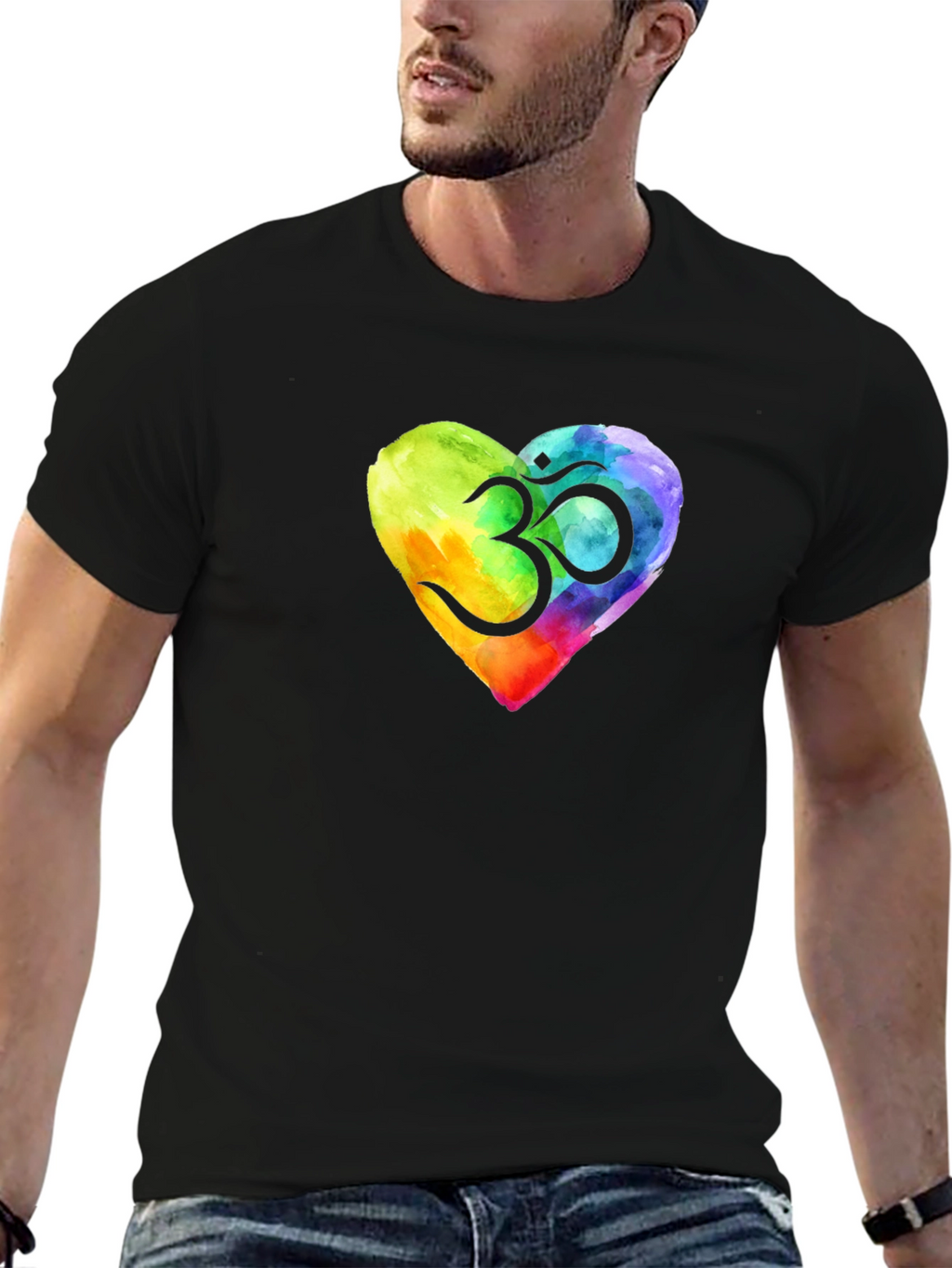 Om Heart Watercolor T-Shirt