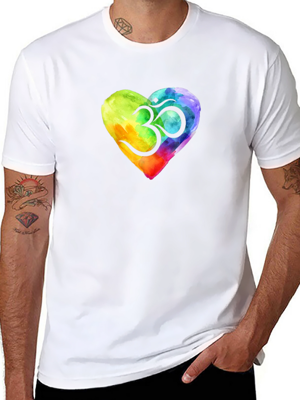 Om Heart Watercolor T-Shirt