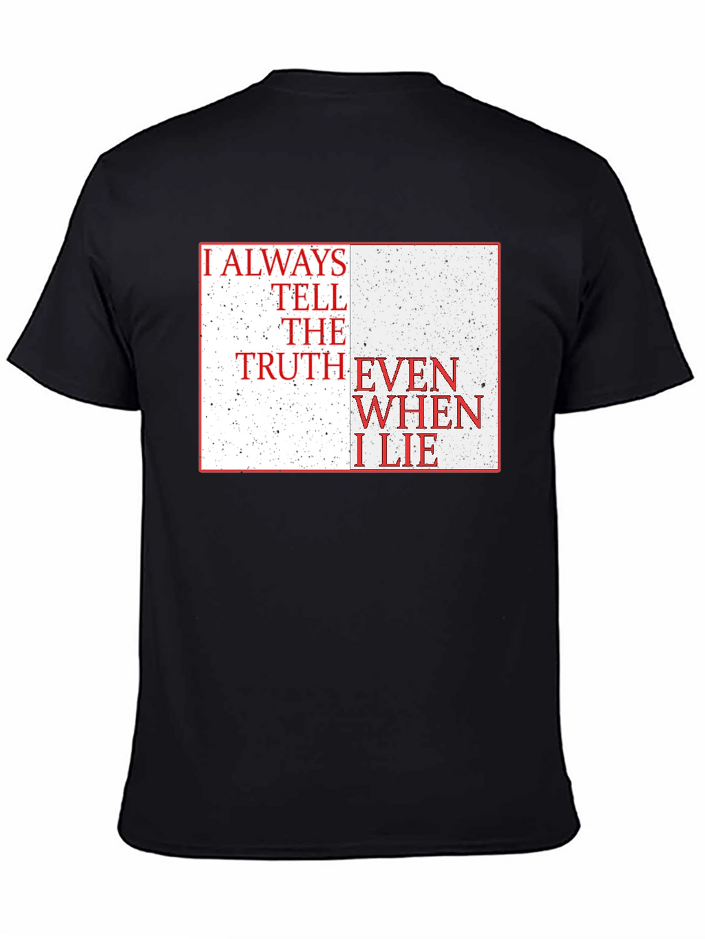 Truth & Lies Graphic Tee - Black Cotton Blend