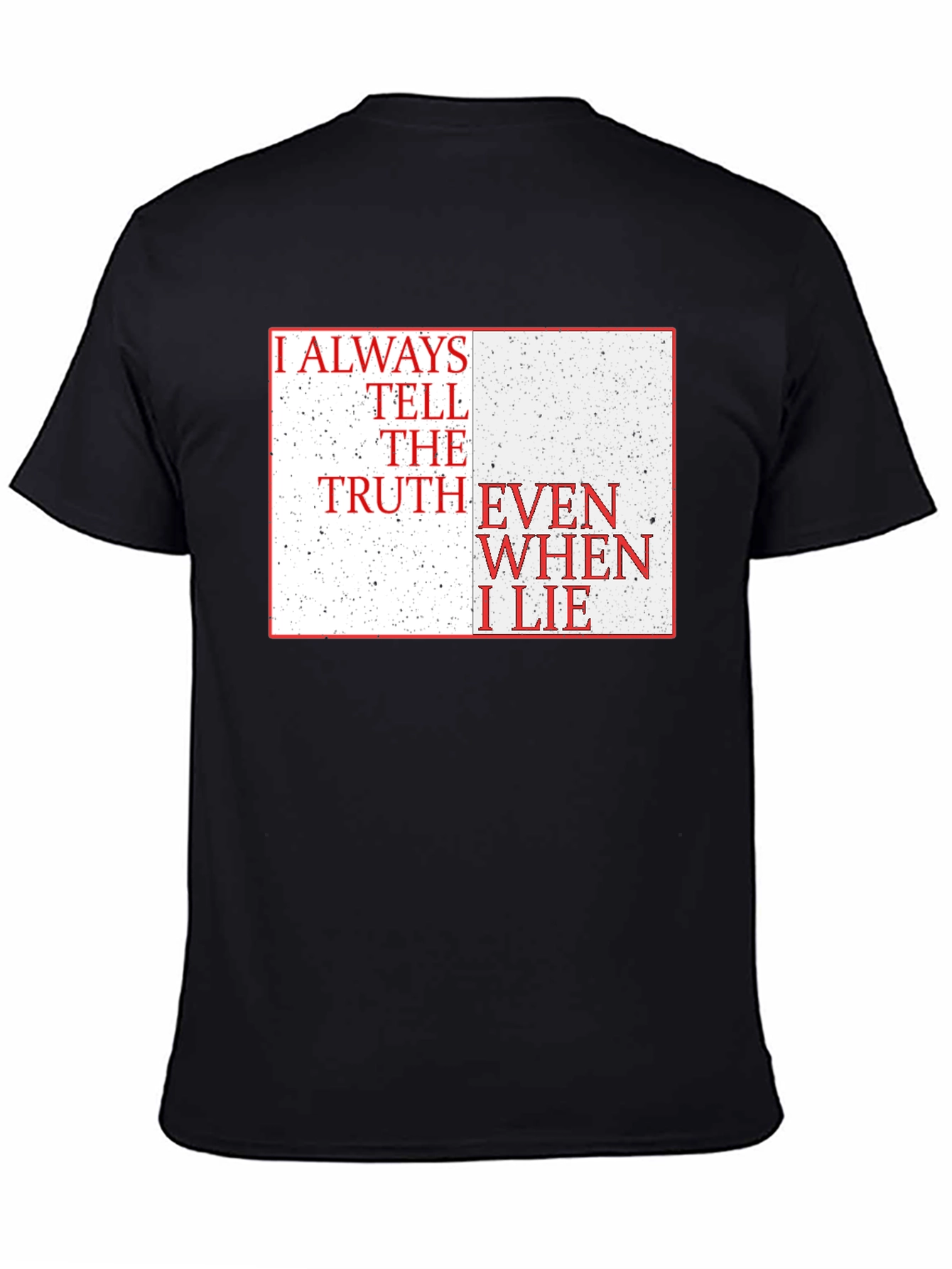 Truth & Lies Graphic Tee - Black Cotton Blend