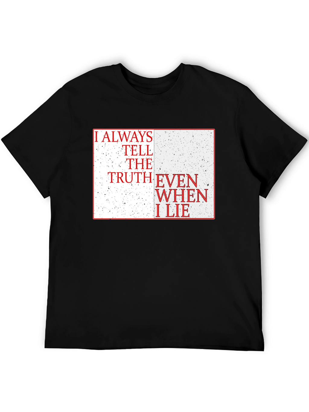 Truth & Lies Graphic Tee - Black Cotton Blend
