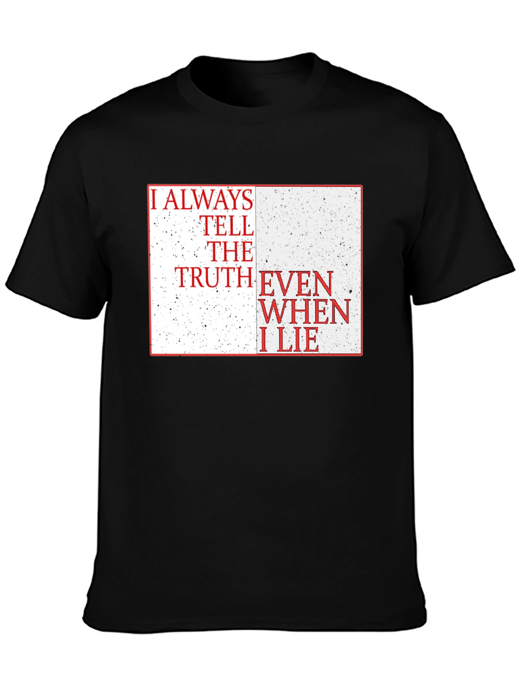 Truth & Lies Graphic Tee - Black Cotton Blend
