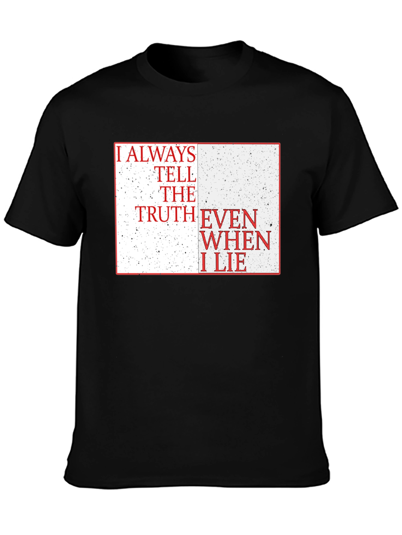 Truth & Lies Graphic Tee - Black Cotton Blend