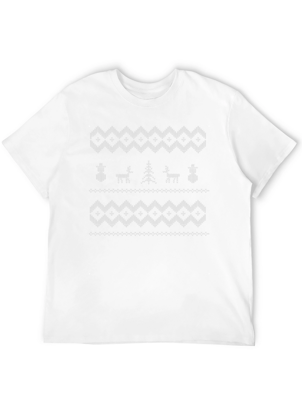Ugly Christmas Sweater Knit Pattern Mens T-Shirt