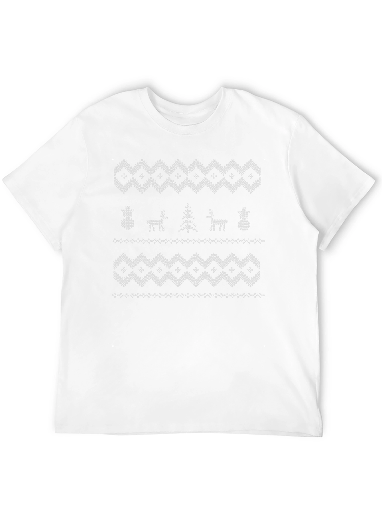 Ugly Christmas Sweater Knit Pattern Mens T-Shirt