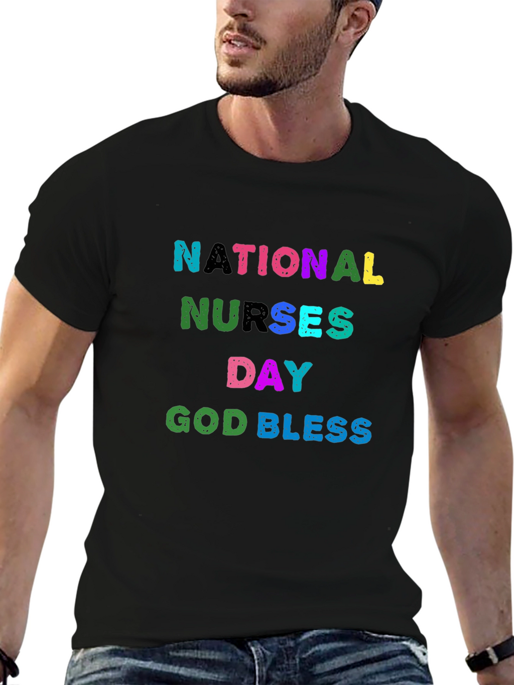National Nurses Day T-Shirt - God Bless
