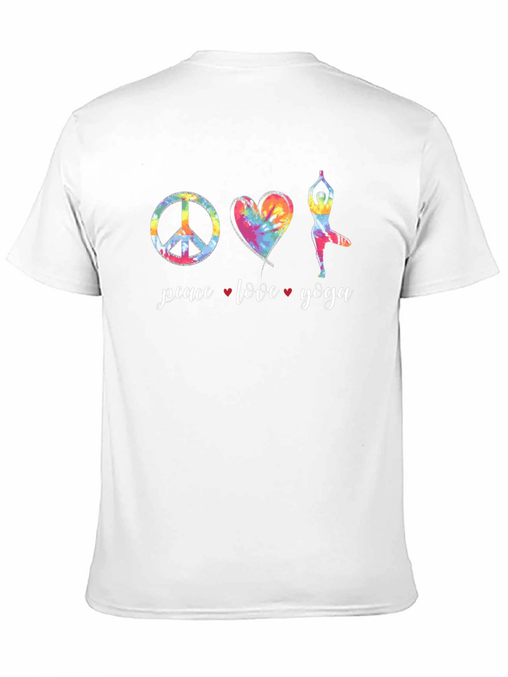 Peace Love Yoga Tie-Dye Graphic Tee