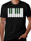 Piano Keys Graphic T-Shirt - Musical Design Tee