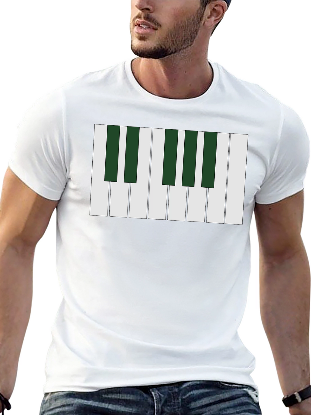Piano Keys Graphic T-Shirt - Musical Design Tee