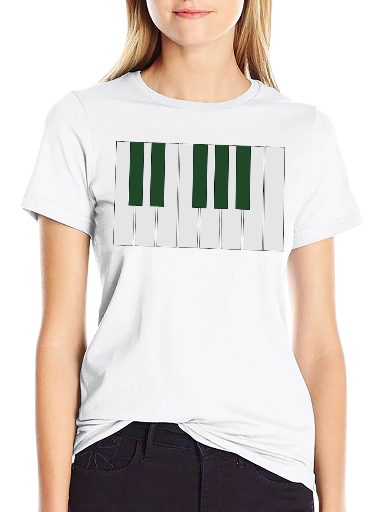 Piano Keys Graphic T-Shirt - Musical Design Tee