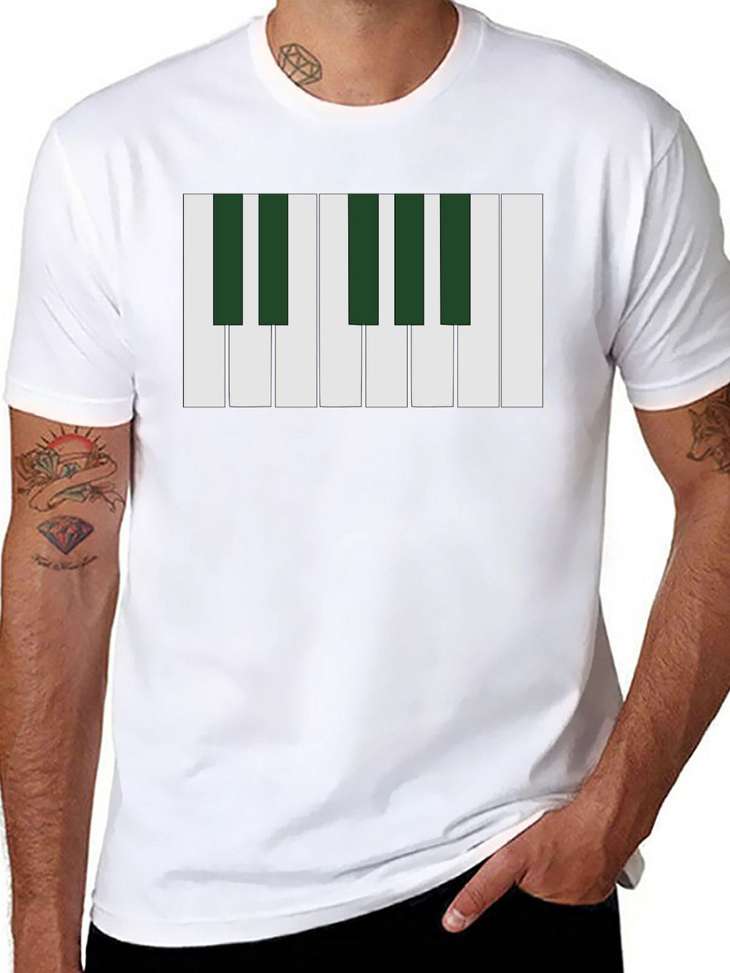 Piano Keys Graphic T-Shirt - Musical Design Tee
