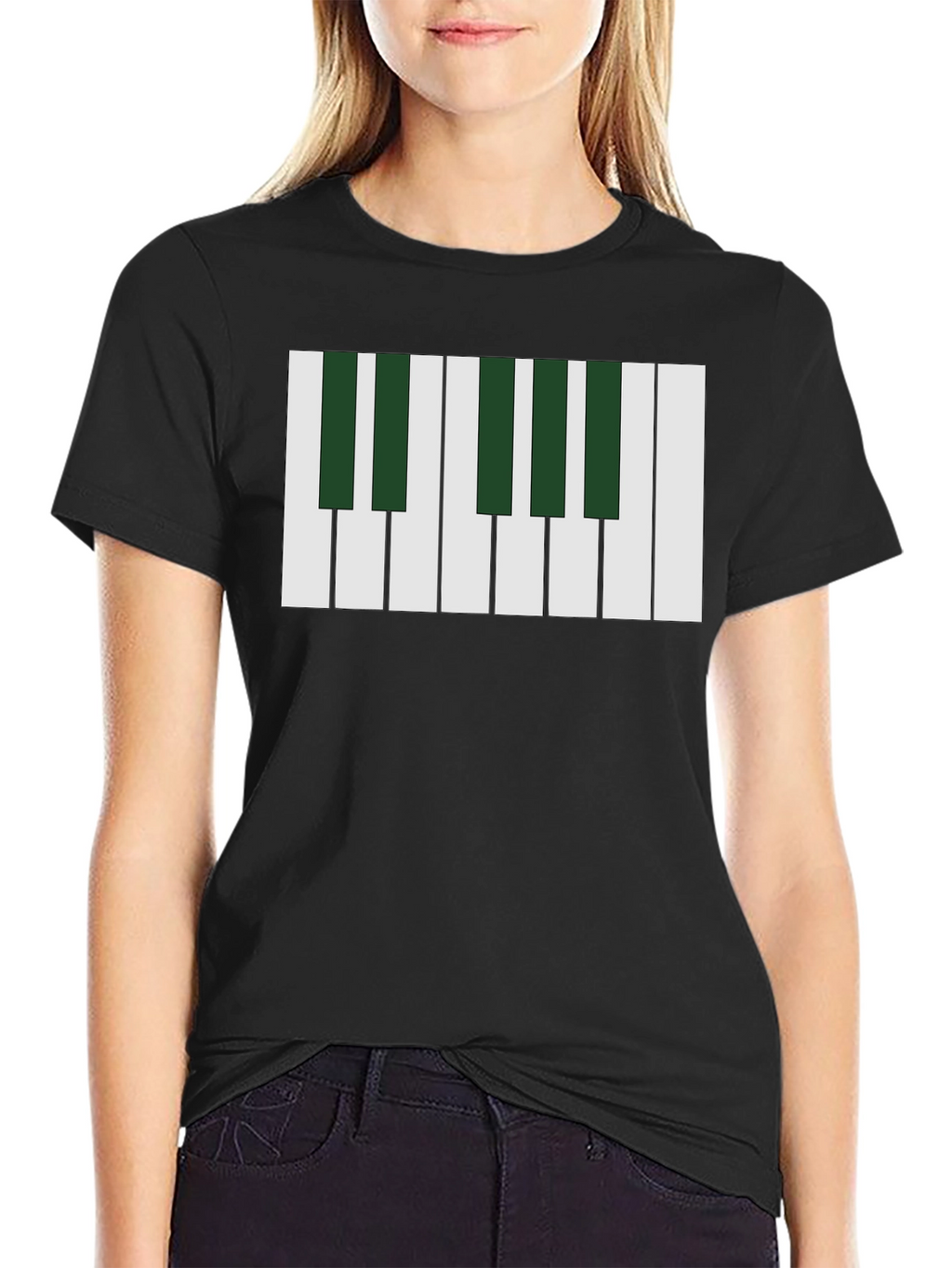 Piano Keys Graphic T-Shirt - Musical Design Tee