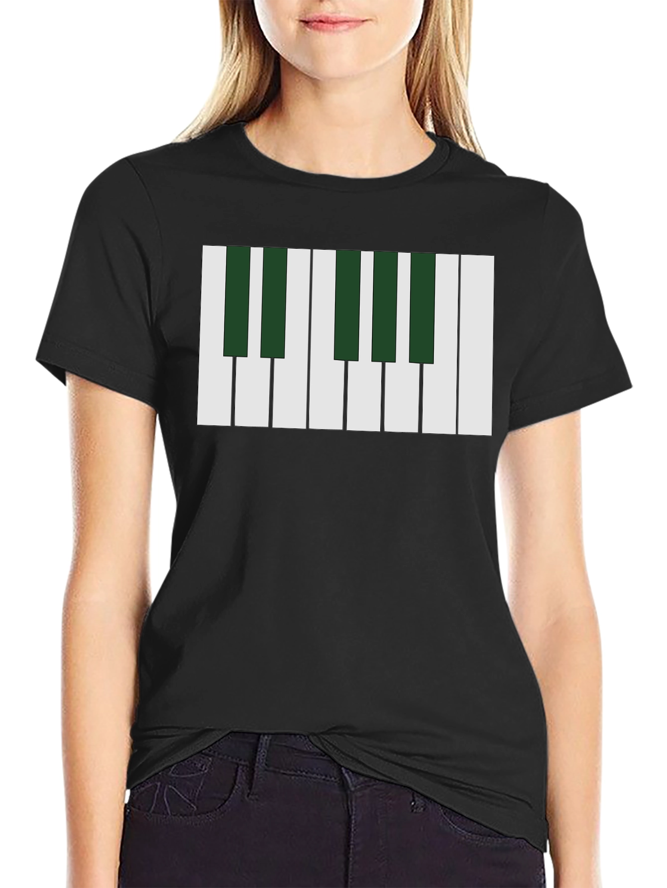 Piano Keys Graphic T-Shirt - Musical Design Tee