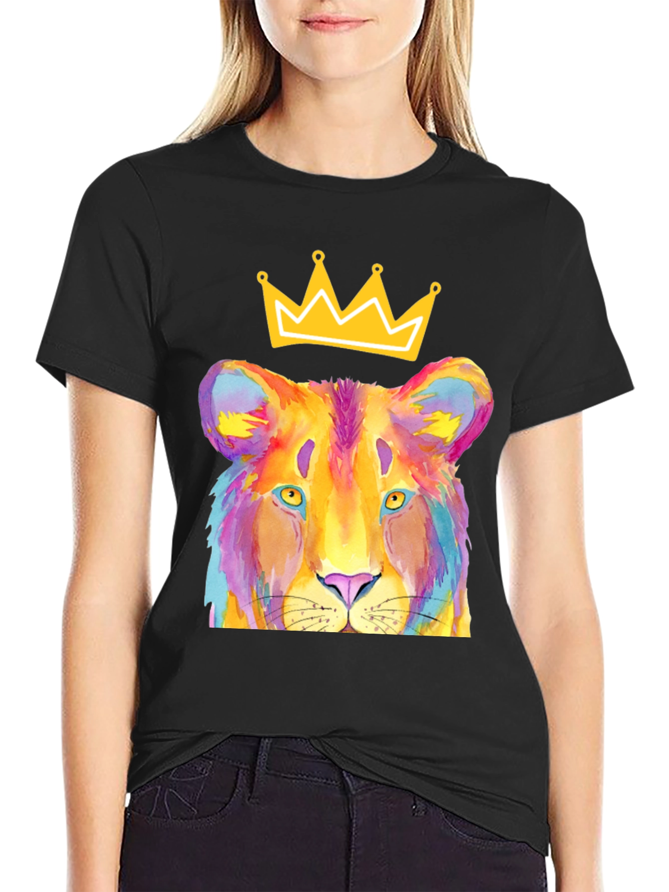 Lion King T-Shirt - Colorful Crown Design
