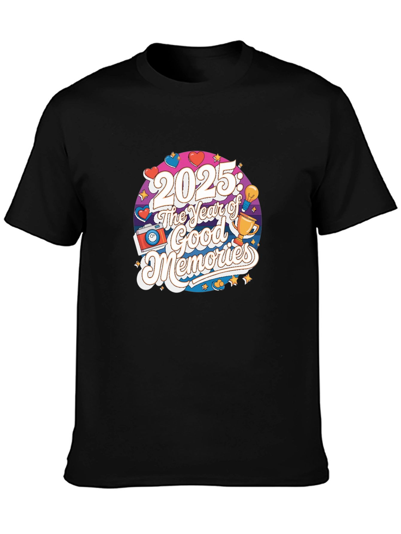 2025: The Year of Good Memories Black T-Shirt