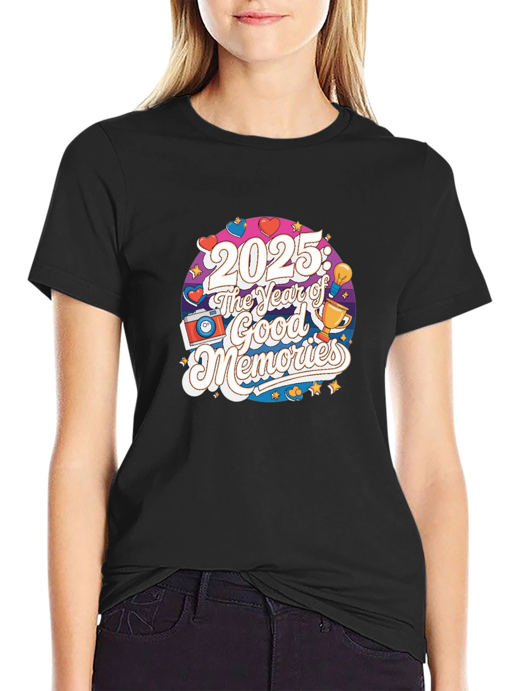 2025: The Year of Good Memories Black T-Shirt
