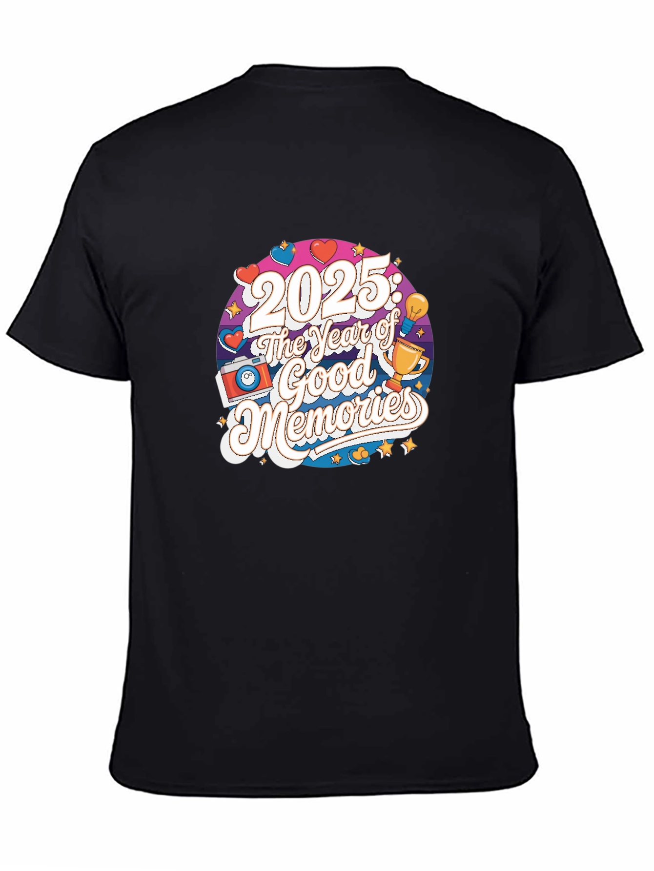 2025: The Year of Good Memories Black T-Shirt