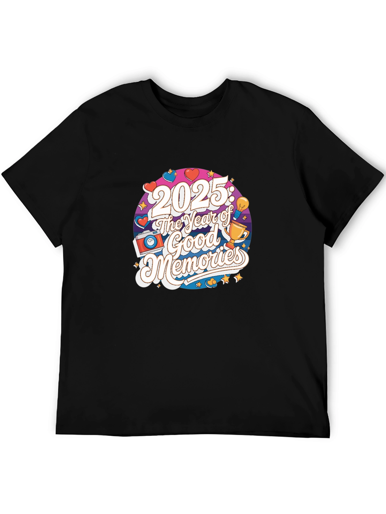 2025: The Year of Good Memories Black T-Shirt